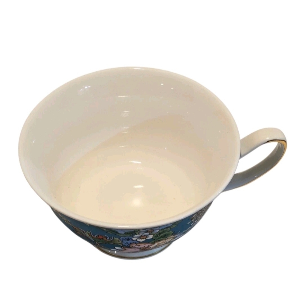 Peipocron British Floral Coffee/Tea Cup and Saucer Set With Gold Trim - 7 fl oz - Picture 6 of 9